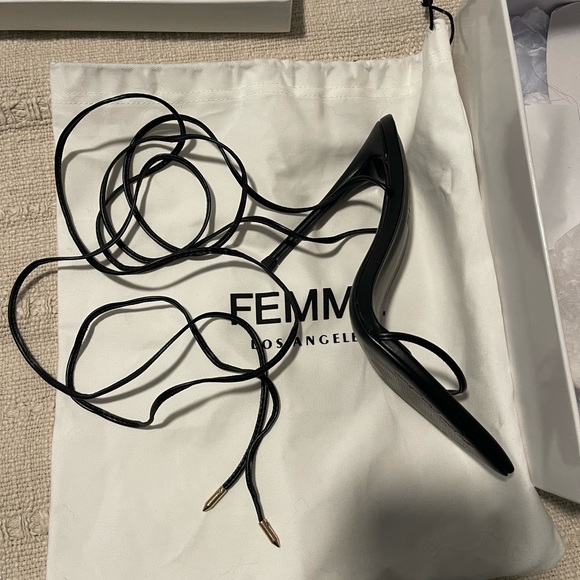 FEMME LA LUCE MINIMALE STRAPPY HEELS - Picture 6 of 13